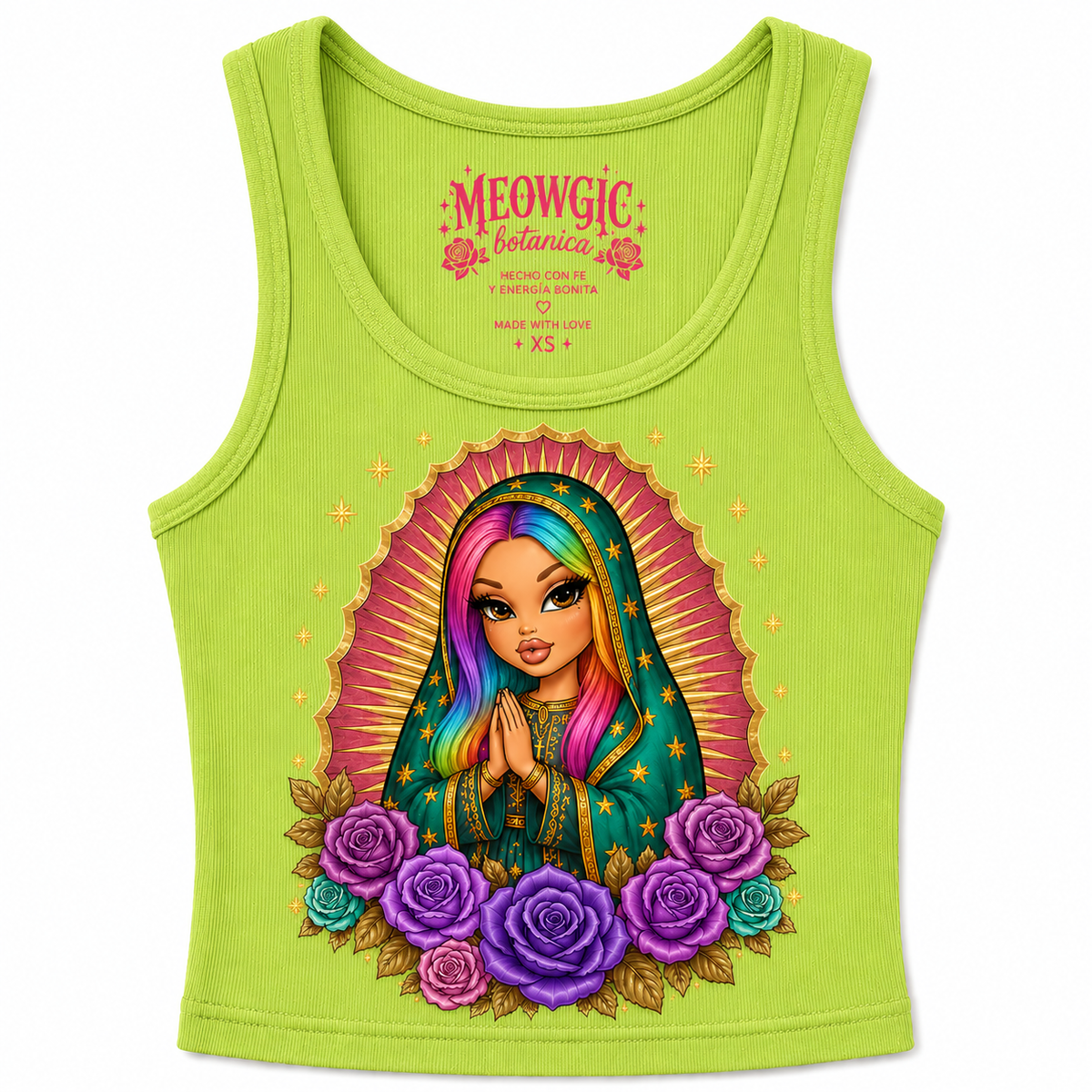 Mi Virgencita Ribbed Tank Top 💜💚