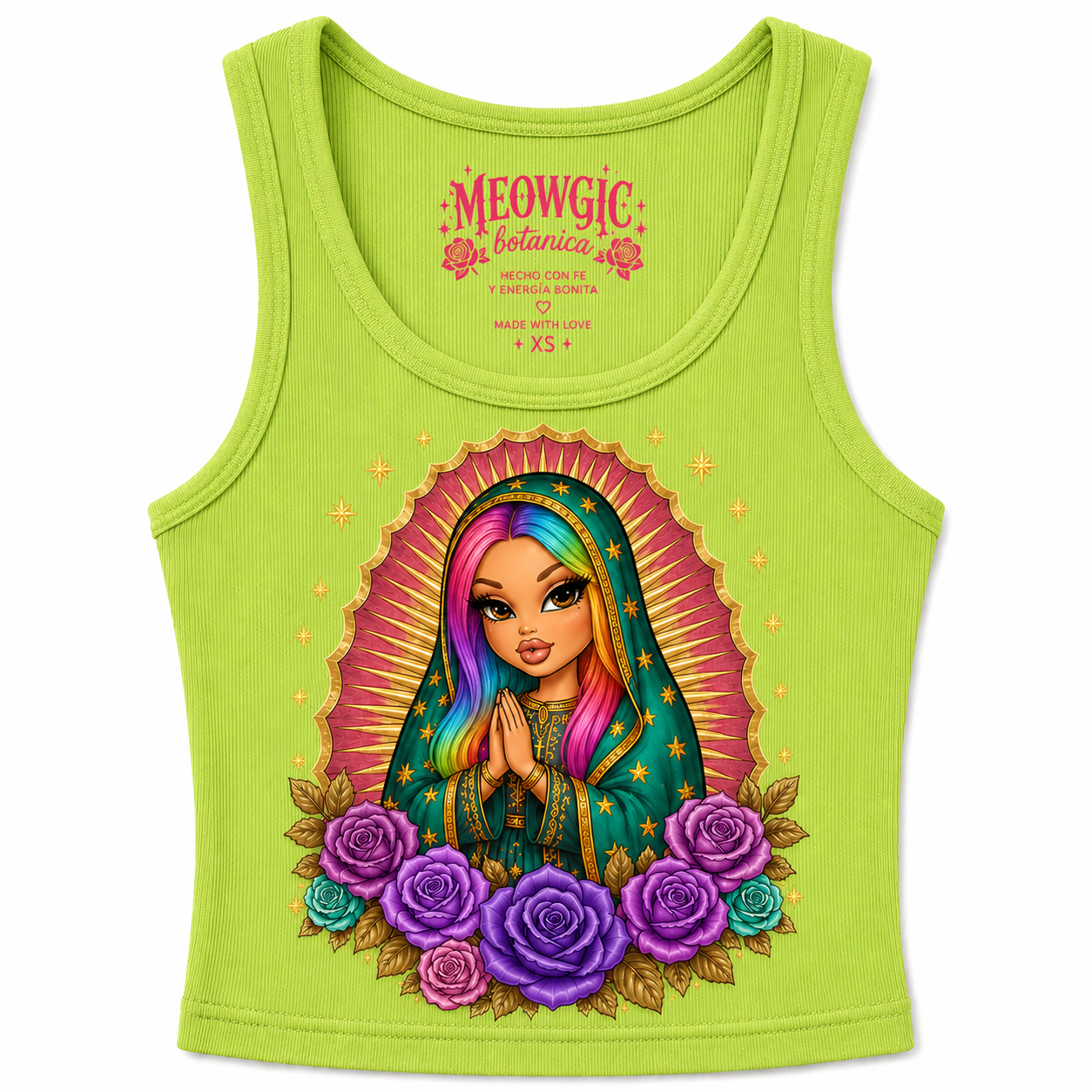 Mi Virgencita Ribbed Tank Top 💜💚