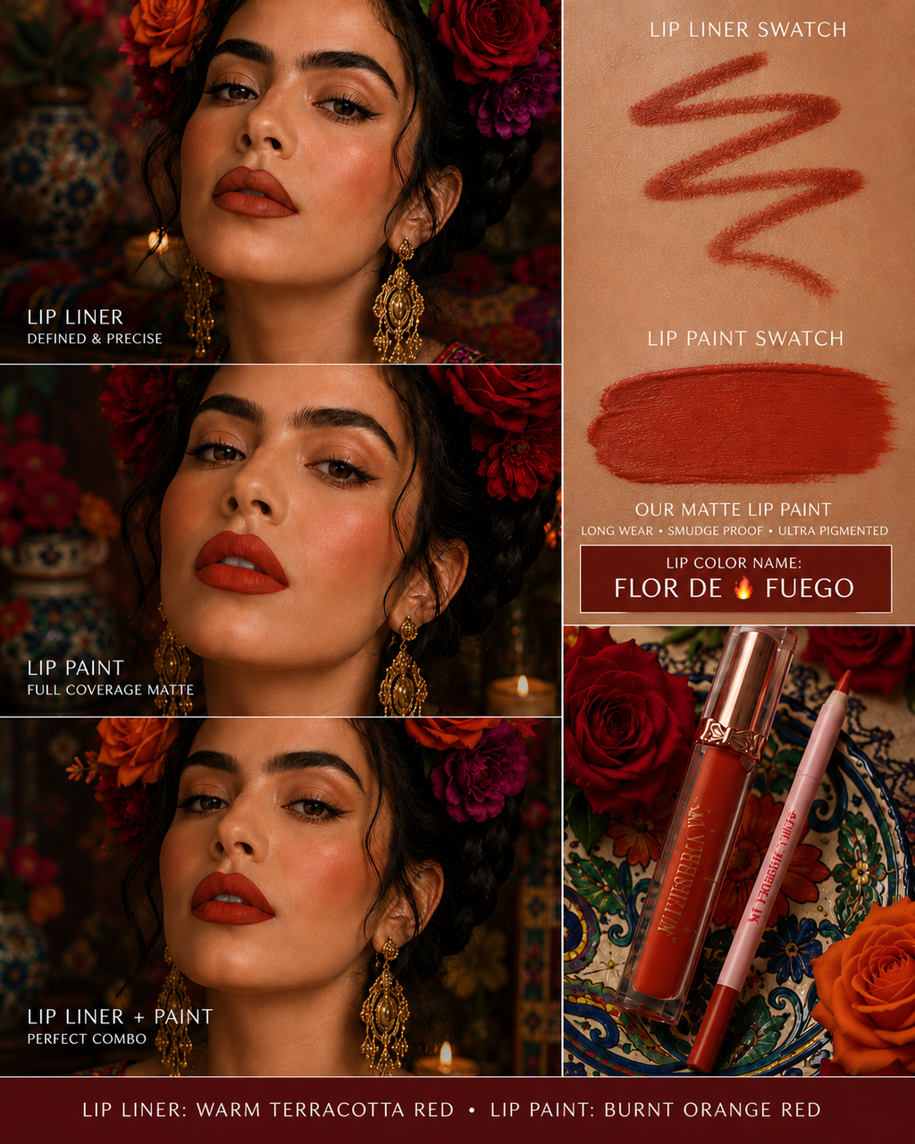 FLOR 🌹 DE FUEGO LIP KIT