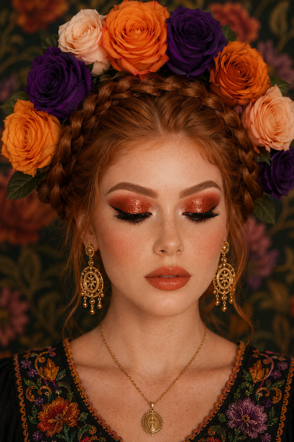 🧡 Mi Virgencita™ Atardecer Dorado Eyeshadow Palette