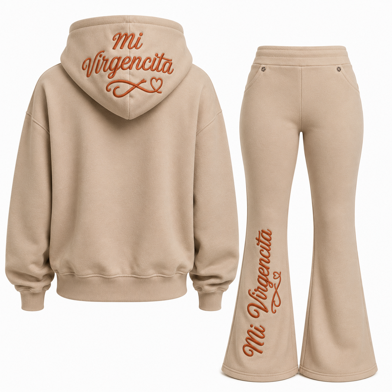Mi Virgencita Luxe Fleece Embroidered Sweatsuit