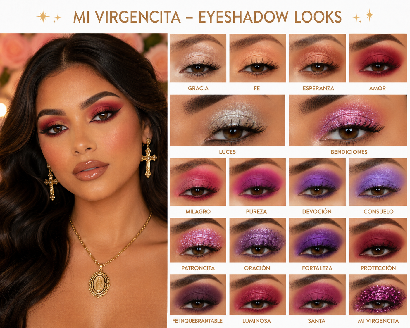 🧡 Mi Virgencita™ Atardecer Dorado Eyeshadow Palette